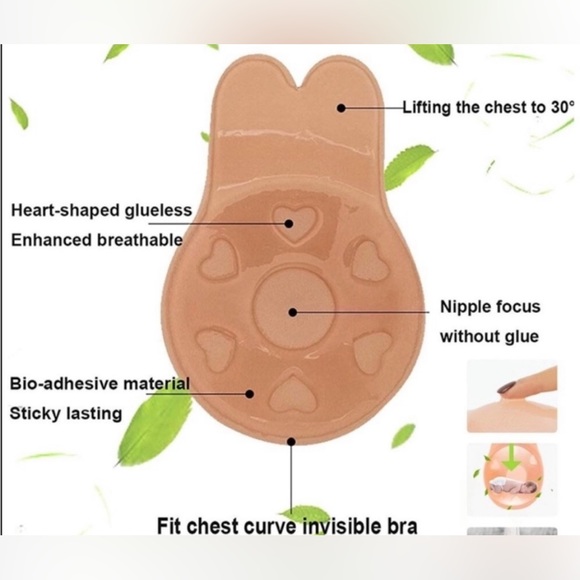 ADHESIVE BRAND NEW IN BAG SET OF 3 LIFTING INVISIBLE PADDED BRAS - Picture 5 of 6